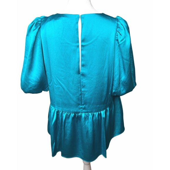 Lilly Pulitzer Blakelynn Elbow Sleeve Top Blue Rhapsody Size 6 - Picture 5 of 16